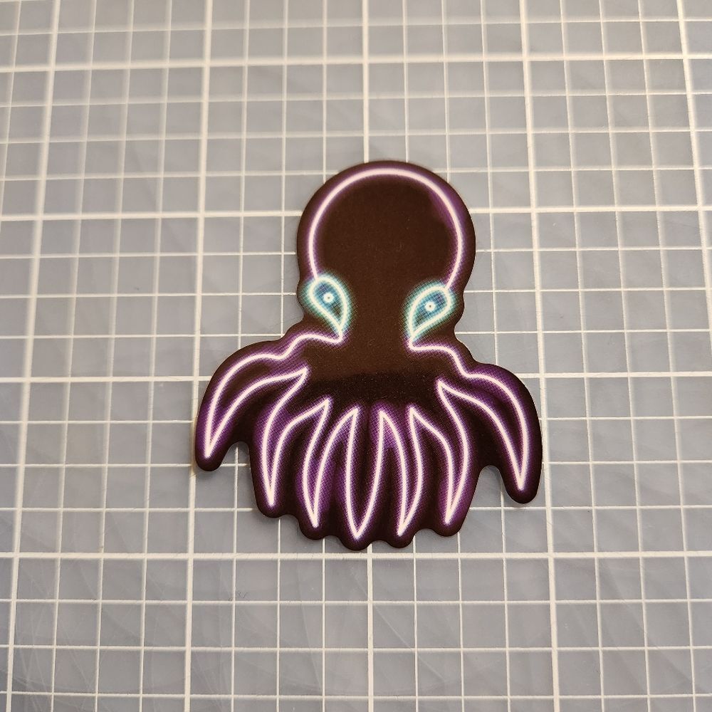 10/$10 Sticker Neon Cartoon Graffiti  Vibrant Colors Octopus